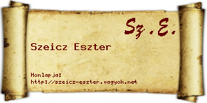 Szeicz Eszter névjegykártya