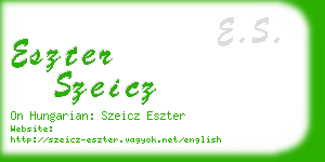 eszter szeicz business card